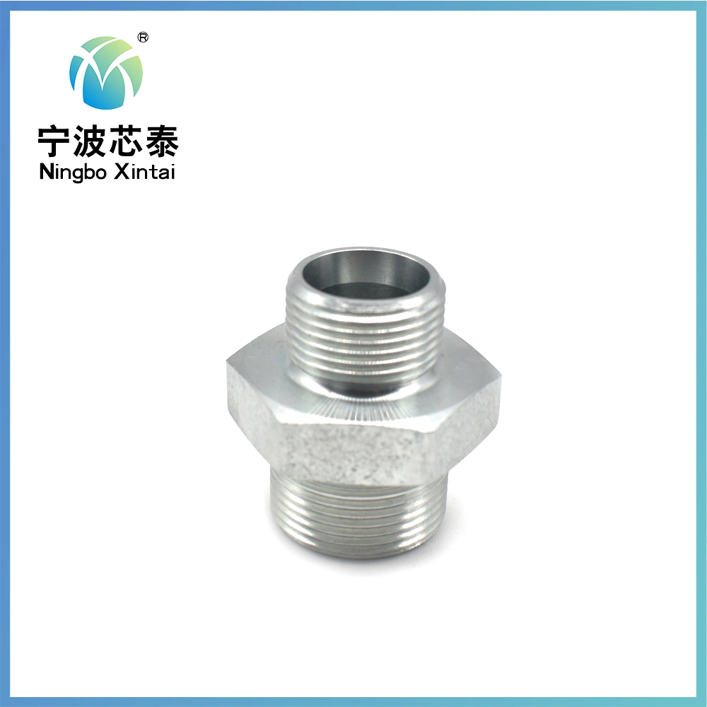 1c 1d Series DIN Standard Steel Straight Metric Thread Union Bite Type Hydraulic Adapters